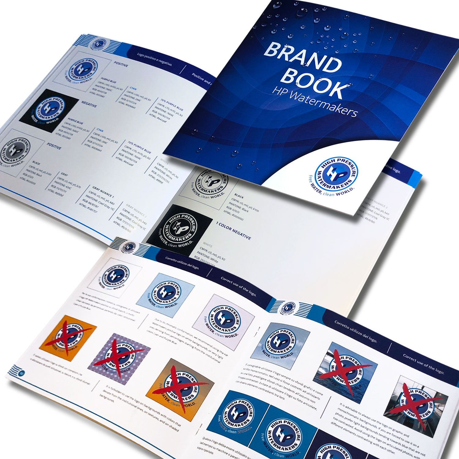 Matteo Farnè Marketing Pubblicità Brand Book HP watermakers guide lines