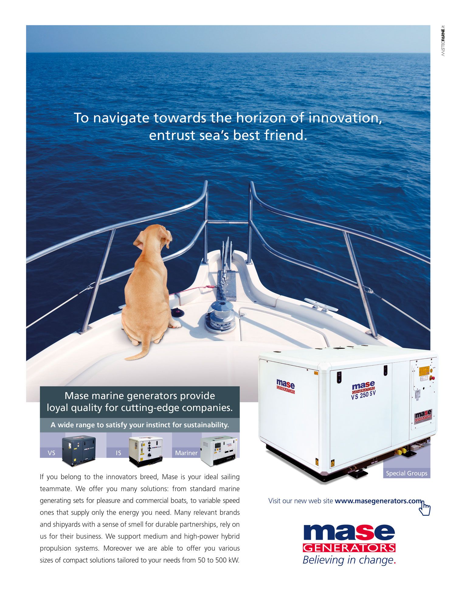 pagina pubblicitaria campagna adv stampa mase soggetto cane