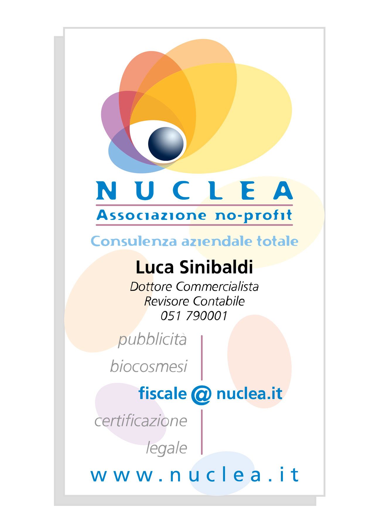 biglietto visita associazione nuclea