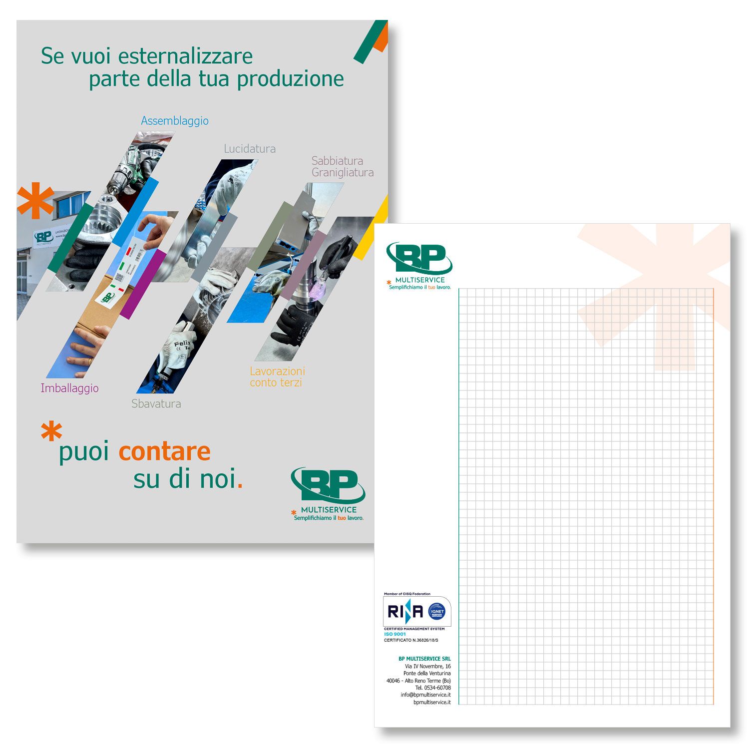 Carpetta blocco BP Multiservice Poretta Terme Lavorazioni conto terzi