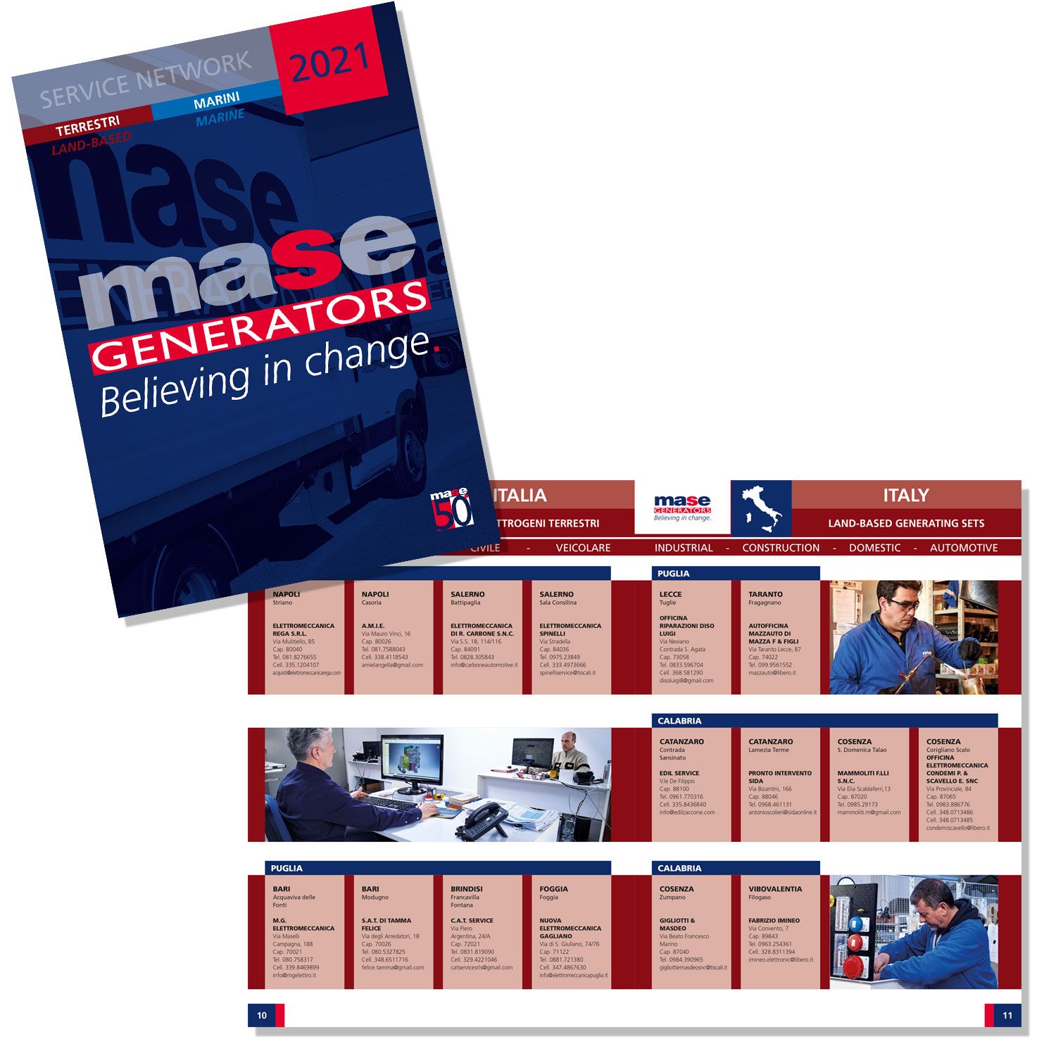 Mase Generators catalogo service network agenti dealer