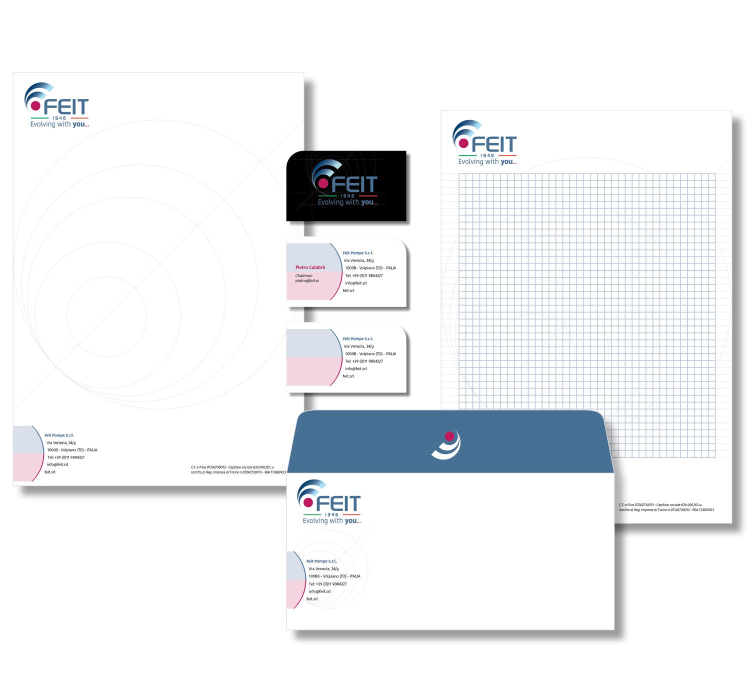 Matteo Farnè Marketing Pubblicità Feit Immagine coordinata corporate identity 