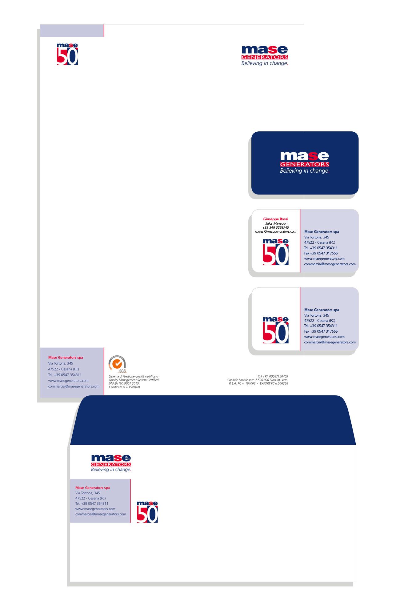 corporate identity MASE generators spa