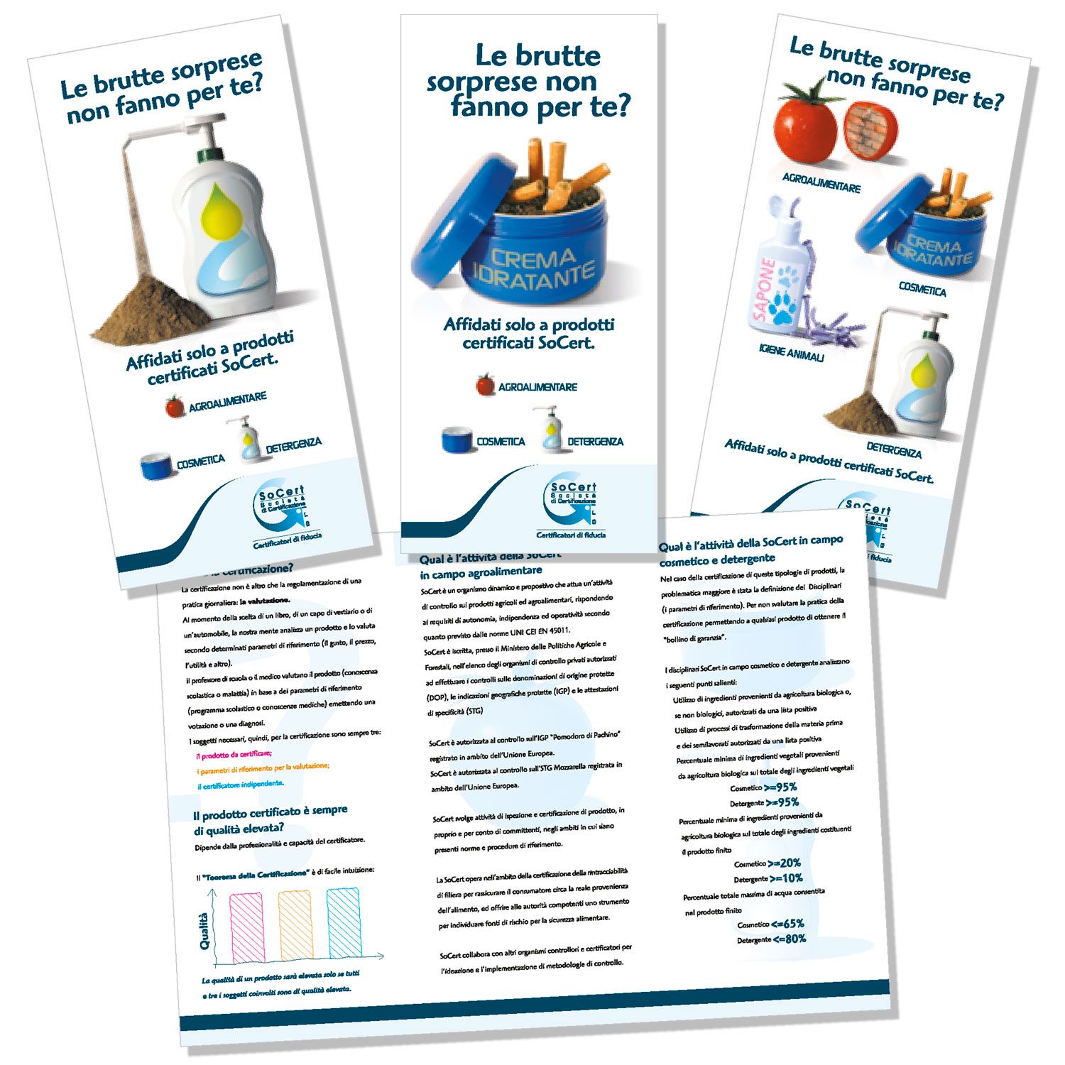pieghevole folder certificazione qualità socert