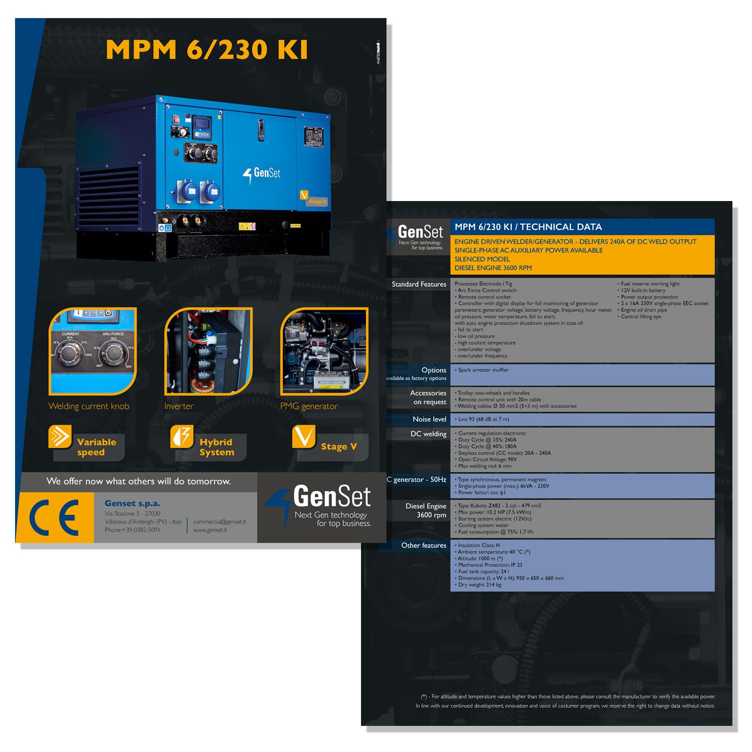 schede prodotto below the line gen set spa