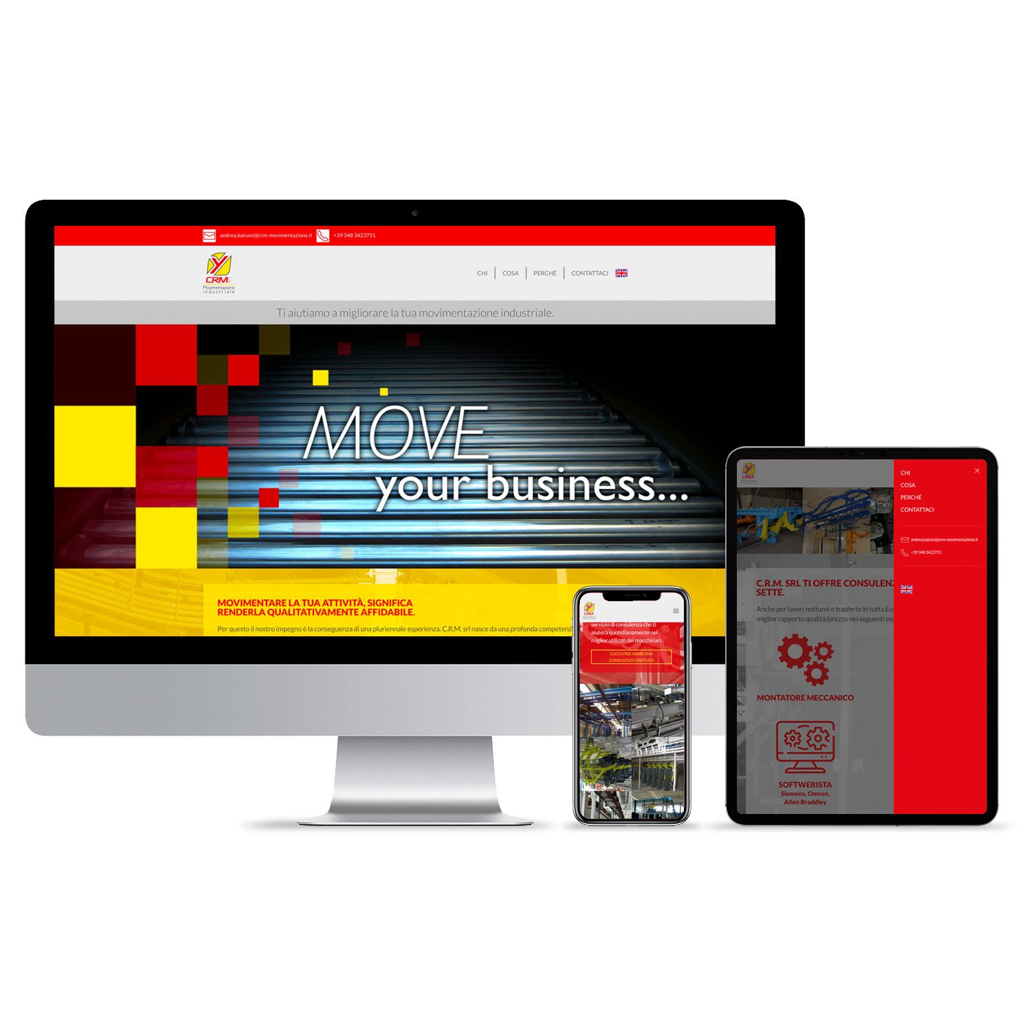 sito internet digital web crm movimentazione industriale