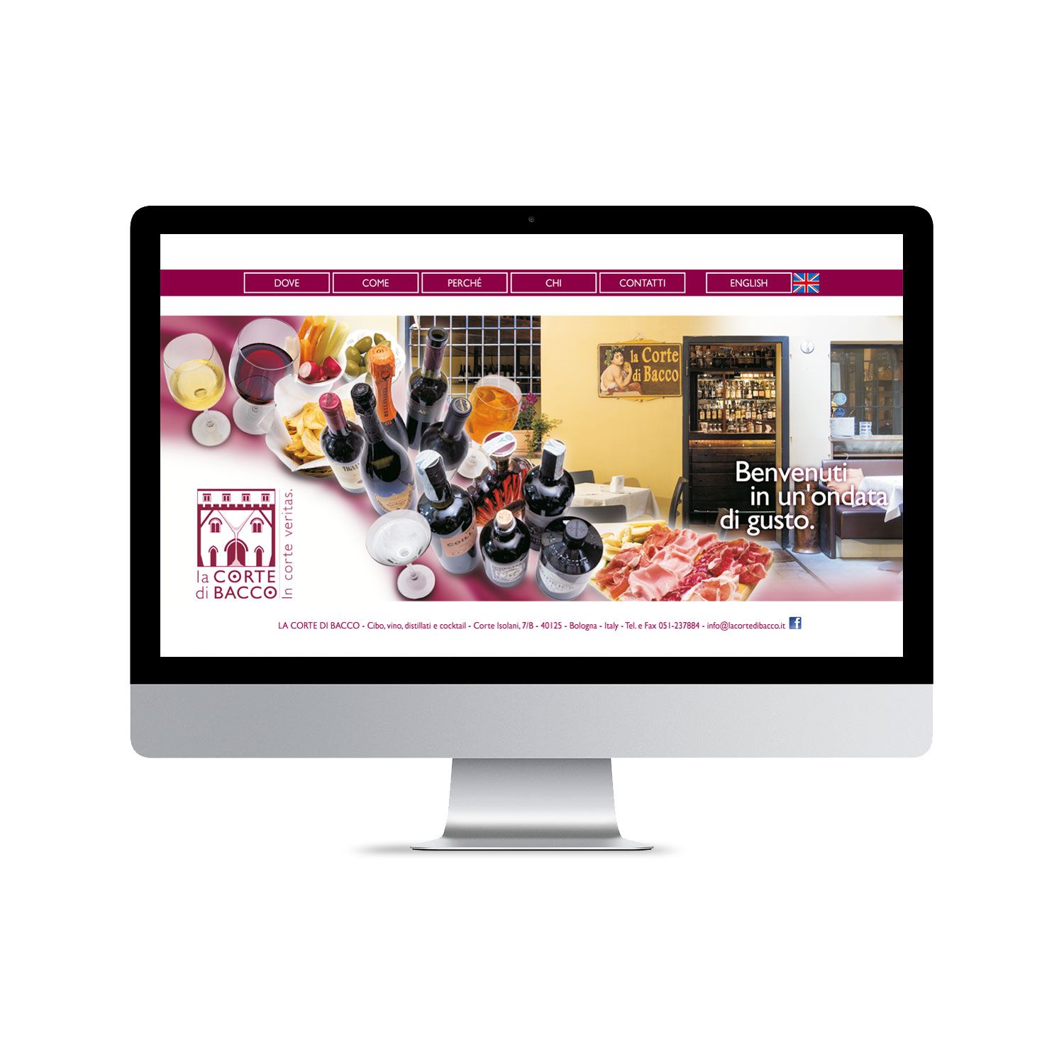 sito digital bistrot osteria enoteca corte bacco
