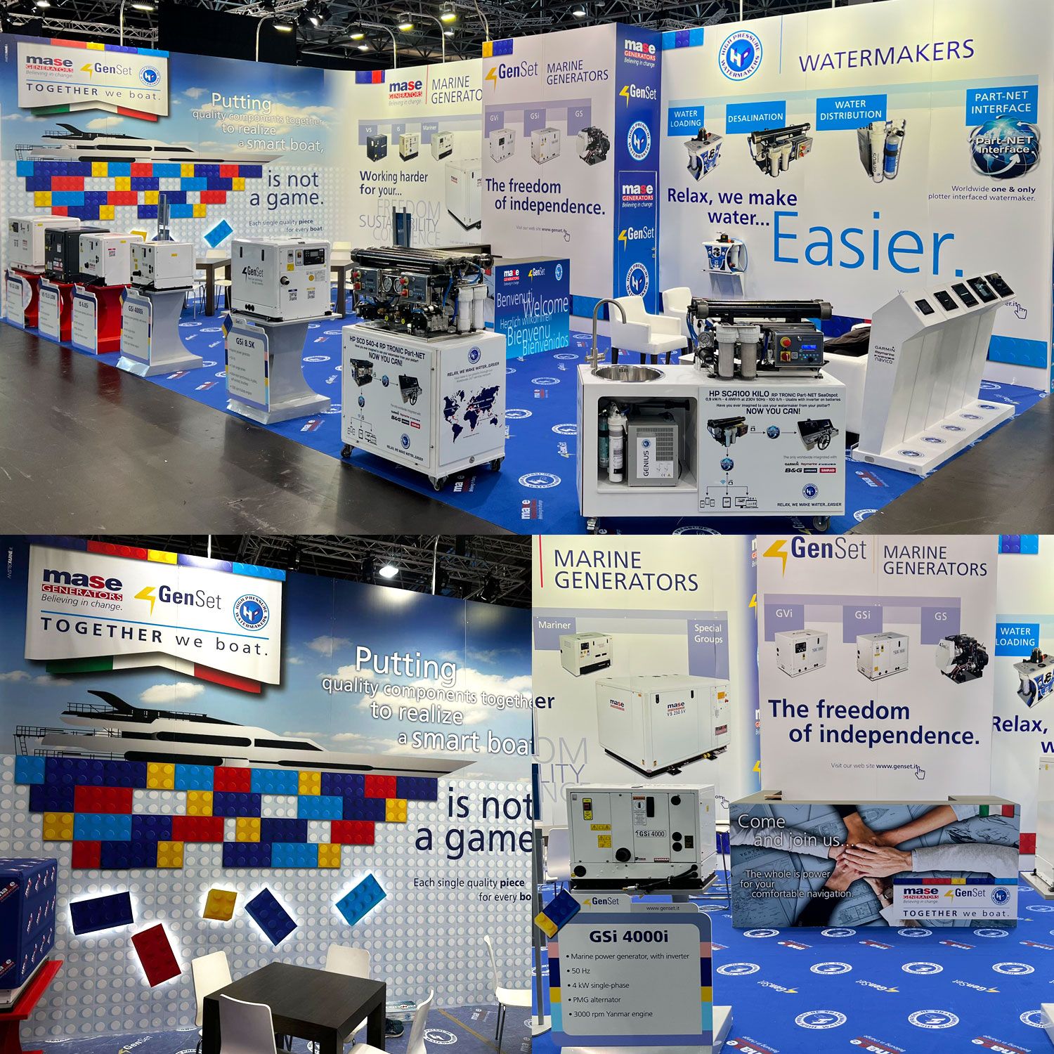 Mase Generators progetto stand fiera nautica Dusseldorf BOOT 2023