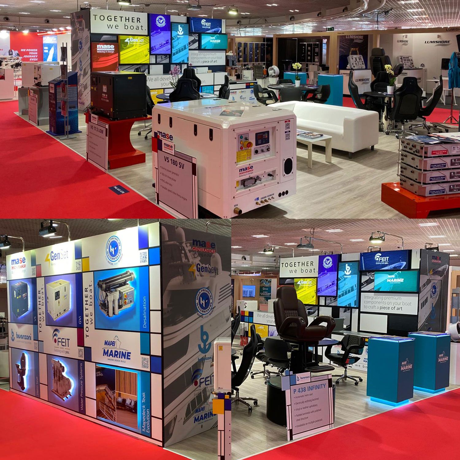 Mase Generators progetto stand fiera nautica Boot Dusseldorf 2024