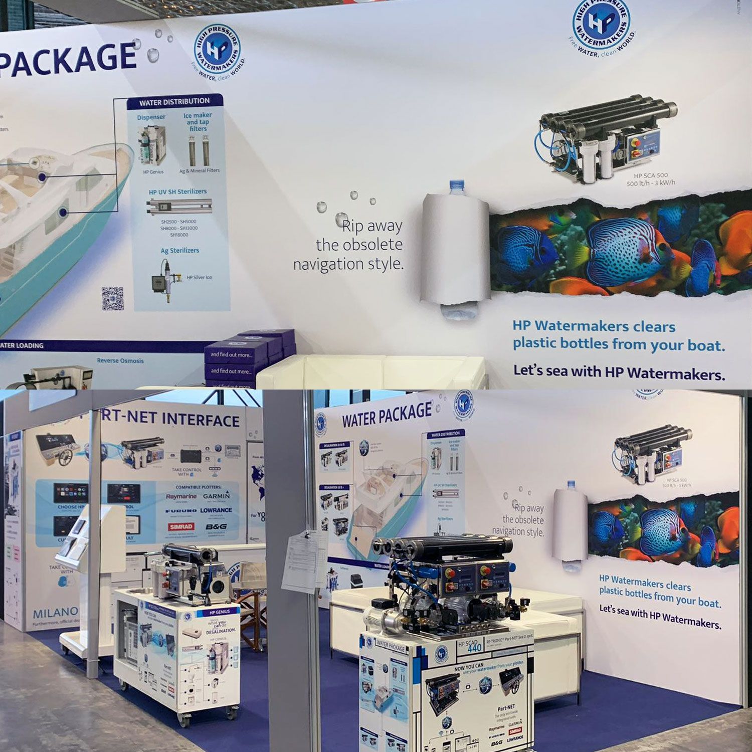 Matteo Farnè Marketing Pubblicità Stand Fiera Genova 2024 HP watermakers