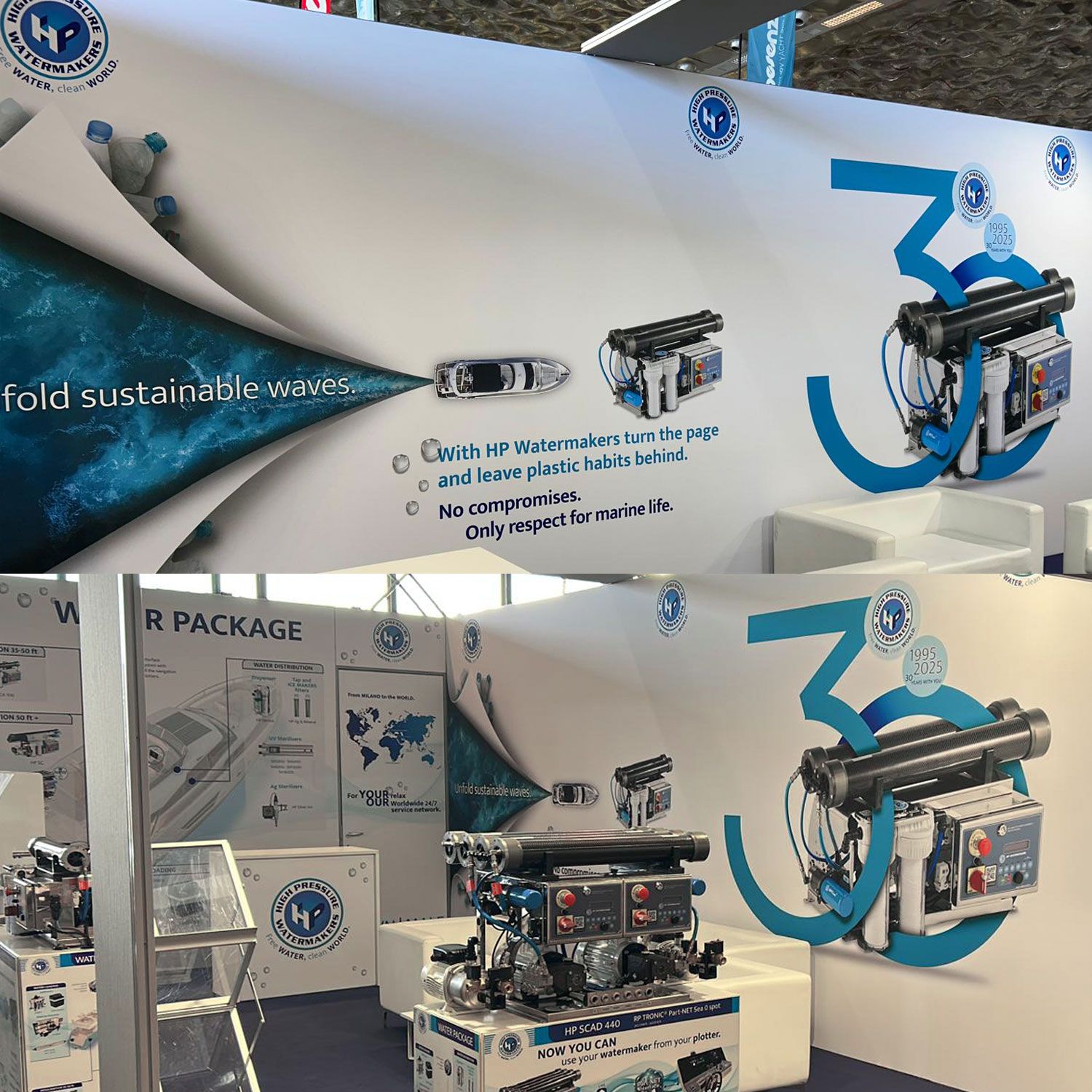 Matteo Farnè Marketing Pubblicità Stand Fiera Genova 2025 HP watermakers